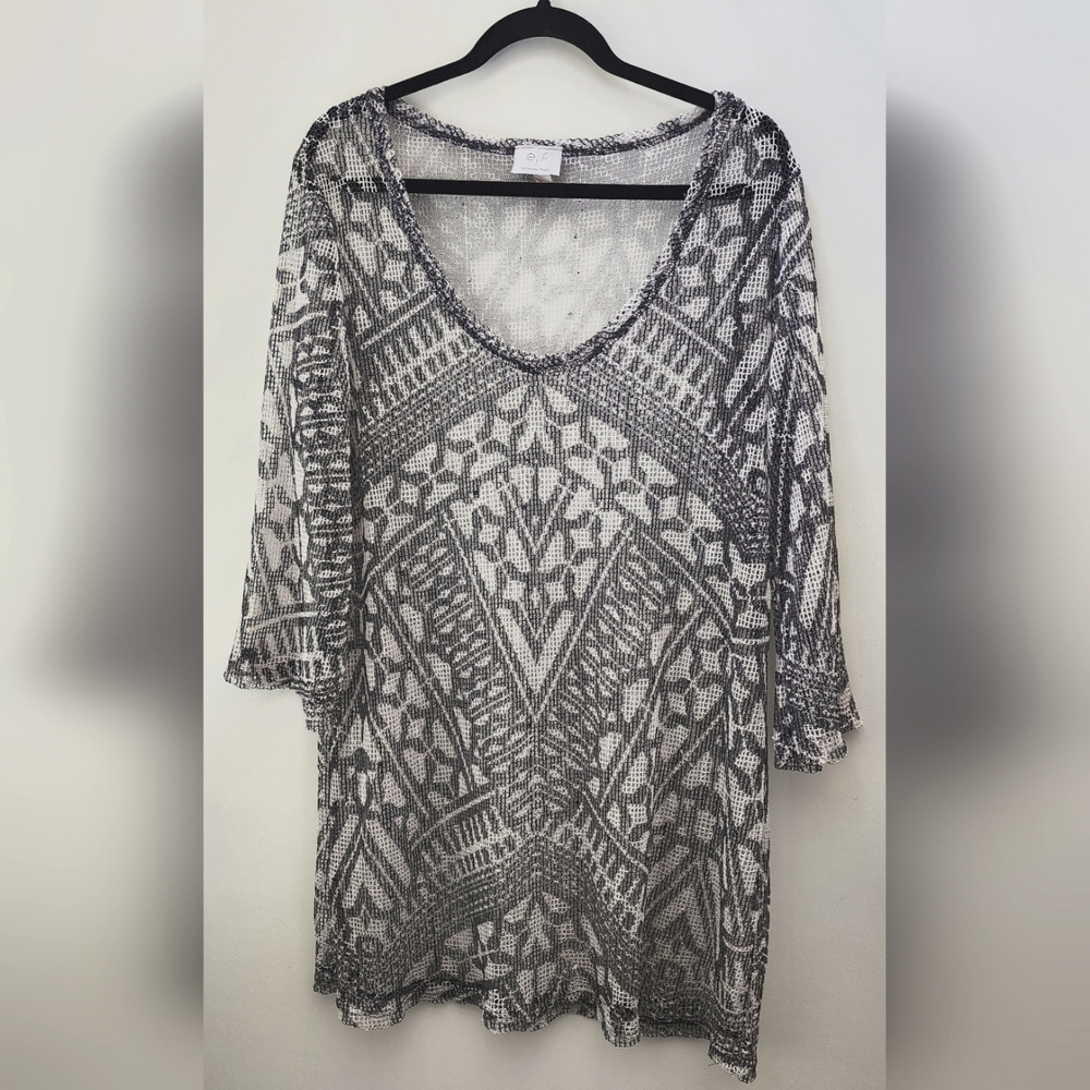 Elif for Jordan‎ Taylor Tunic Beach Cover Up Top Stretchy And Stylish XL